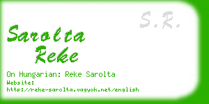 sarolta reke business card